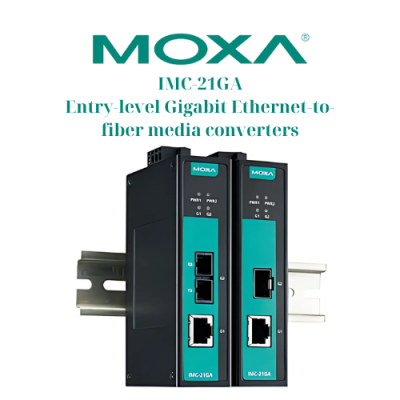 IMC-21GA Entry-level Gigabit Ethernet-to-fiber media converters Moxa