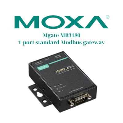 Mgate MB3180 1-port standard Modbus gateway Moxa