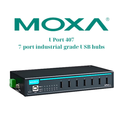UPort 407 7-port industrial-grade USB hubs Moxa