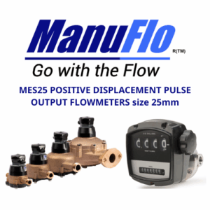 MES25 POSITIVE DISPLACEMENT PULSE OUTPUT FLOWMETERS size 25mm ManuFlo