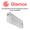 AL42-W95 RIGHT LED 350 S-DIM 830 WH USB A+C Art No AL4222200 Glamox