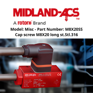 Model: Misc - Part Number: M8X20SS Cap screw MIDLAND-ACS