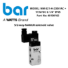 MODEL: NM-521-H-230V/AC + 115V/DC G 1/4" IP65 Part No: 40100163 5/2-way-NAMUR-solenoid valve BAR GmbH