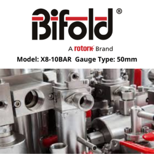 Model X8-10BAR Gauge Type 50mm Bifold-Rotork