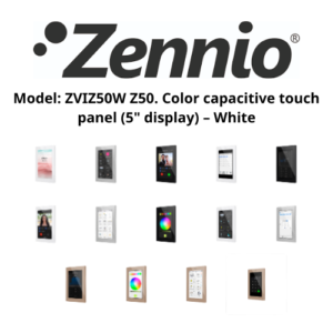 Model ZVIZ50W Z50. Color capacitive touch panel (5 display) – White Zennio Avance y Tecnología