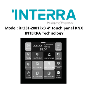Model itr331-2001 ix3 4 touch panel KNX INTERRA Technology